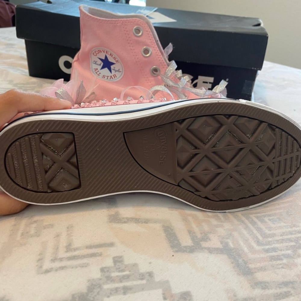 Pink Sparkly Converse - Picture 3 of 6